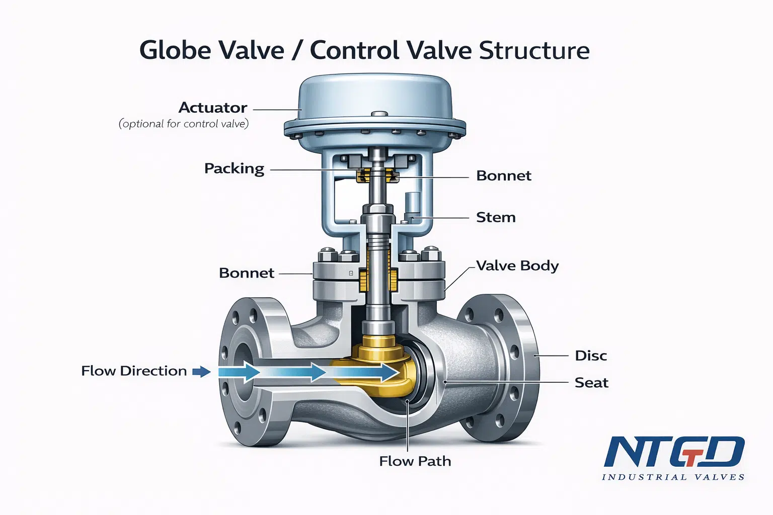 Globe valve internal structure diagram relevant to globe valve suppliers in UAE for flow control applications