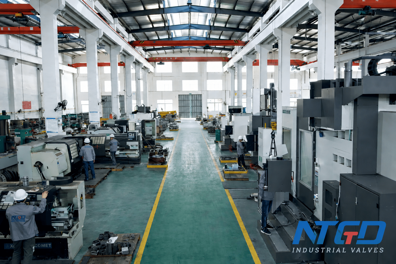 NTGD industrial valve factory workshop with machining equipment