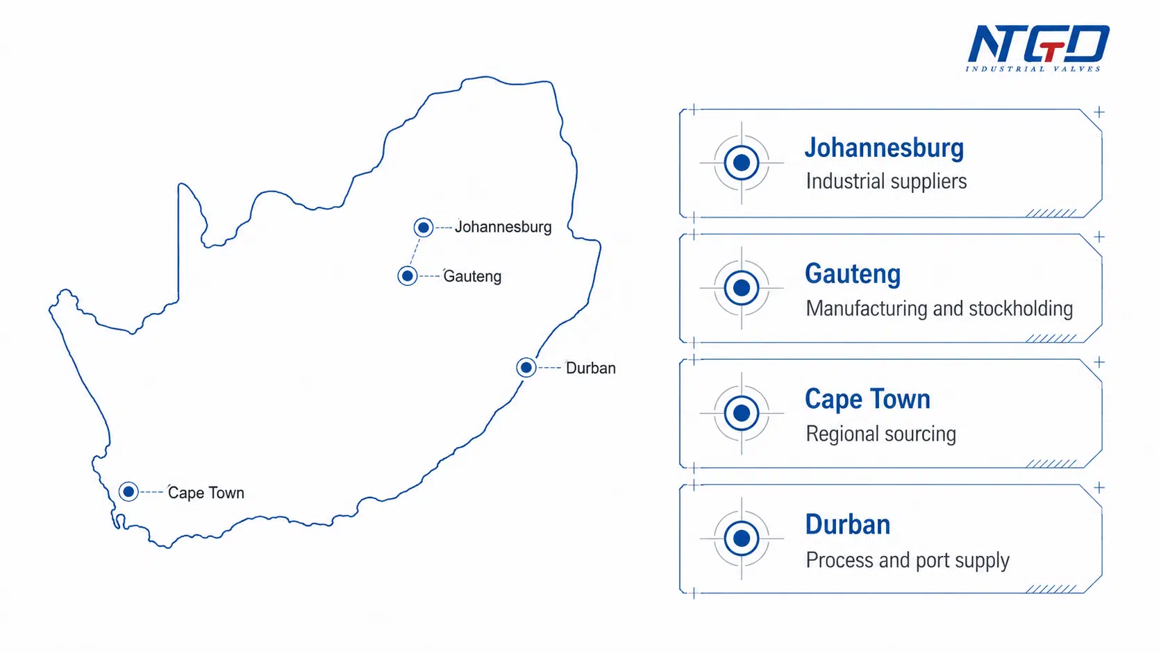 gional Coverage: Johannesburg, Gauteng, Cape Town and Durb