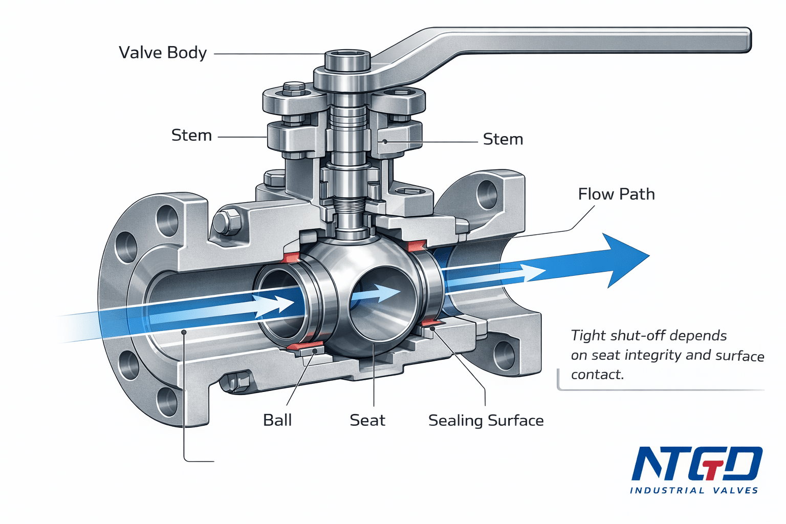 ntgd ball valve structure diagram - top ball valve manufacturers in India reference
