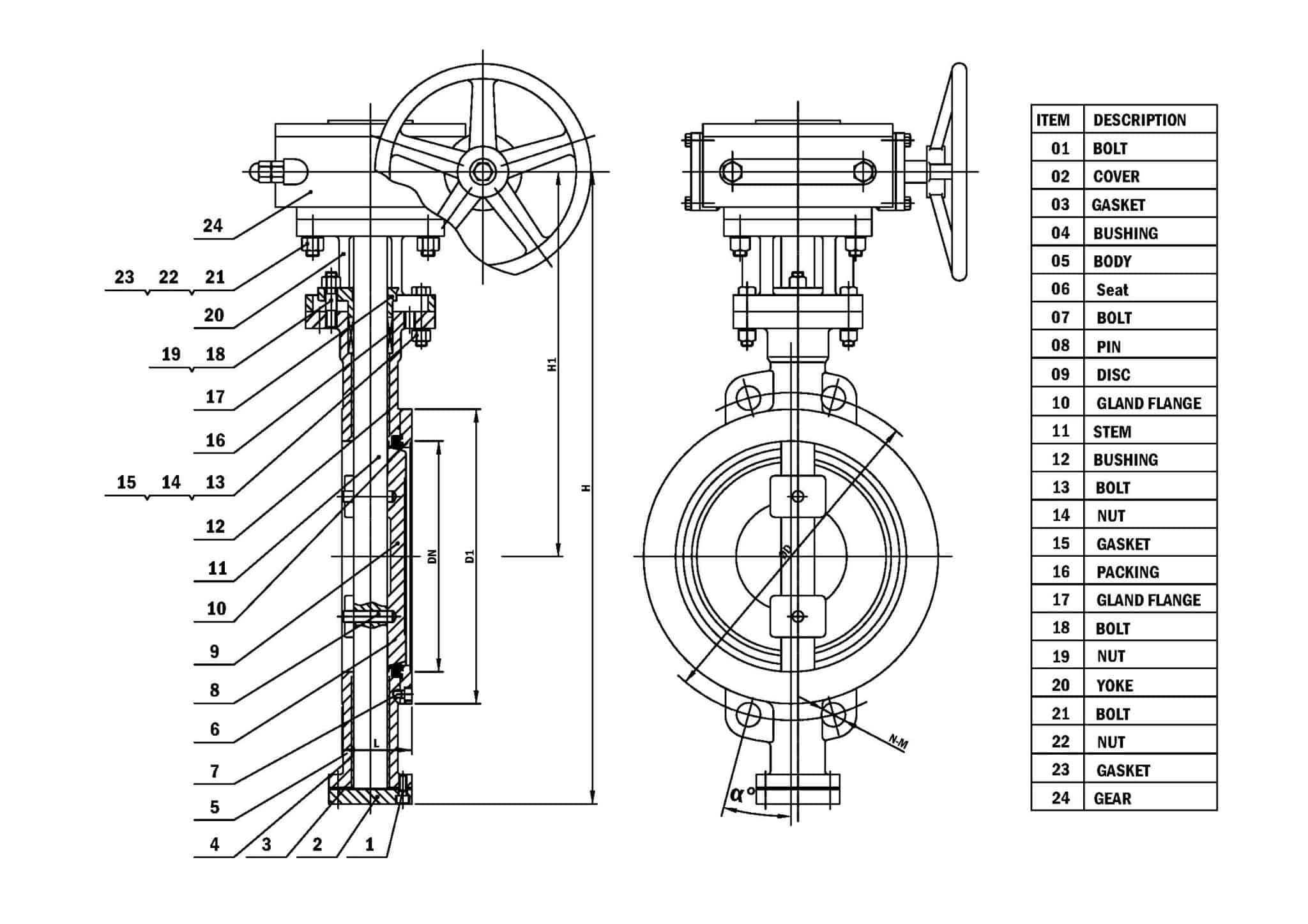 butterfly valve for kitchen sink