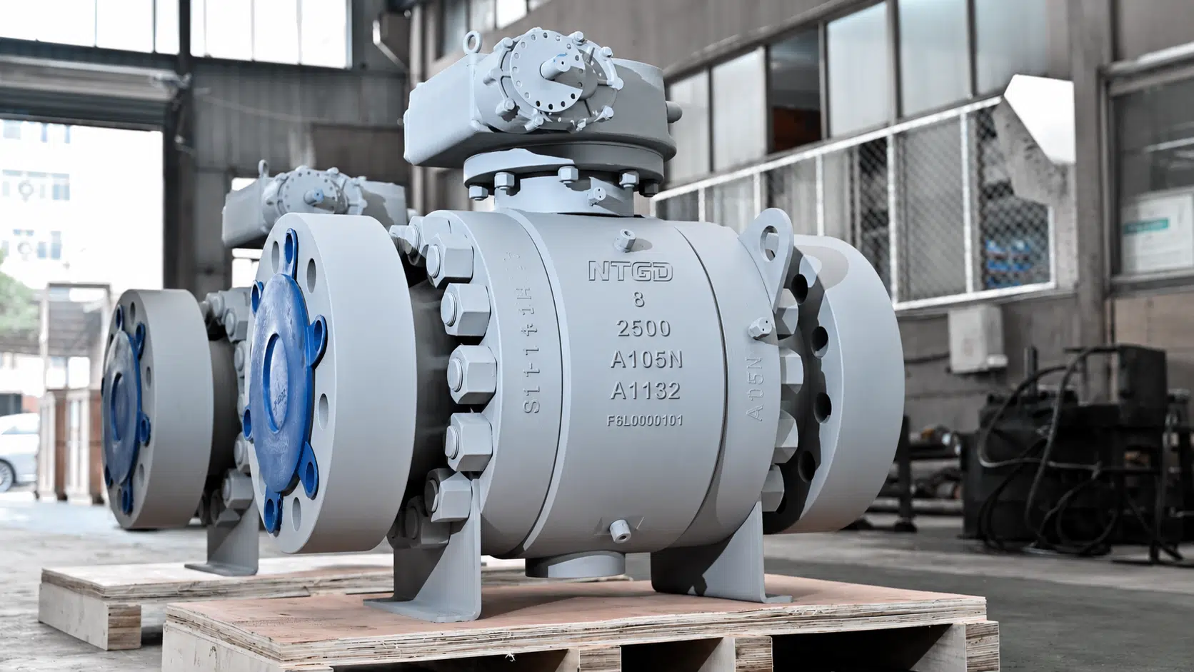 Robinet à boisseau sphérique trois pièces A105N 2500LB avec marquage du corps NTGD en usine