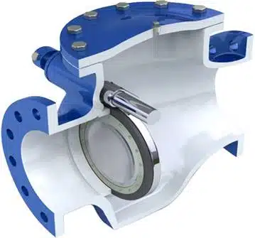Flanged end flapper check valve