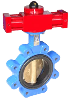 Hydraulic lug butterfly valve