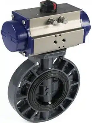 Plastic pneumatic butterfly valve