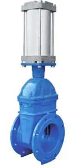 Pneumatic actuated wedge gate valve