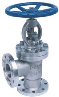 Angle-pattern flange globe valv