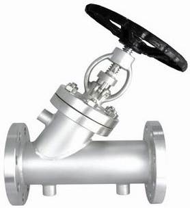 Y-pattern flange globe valve
