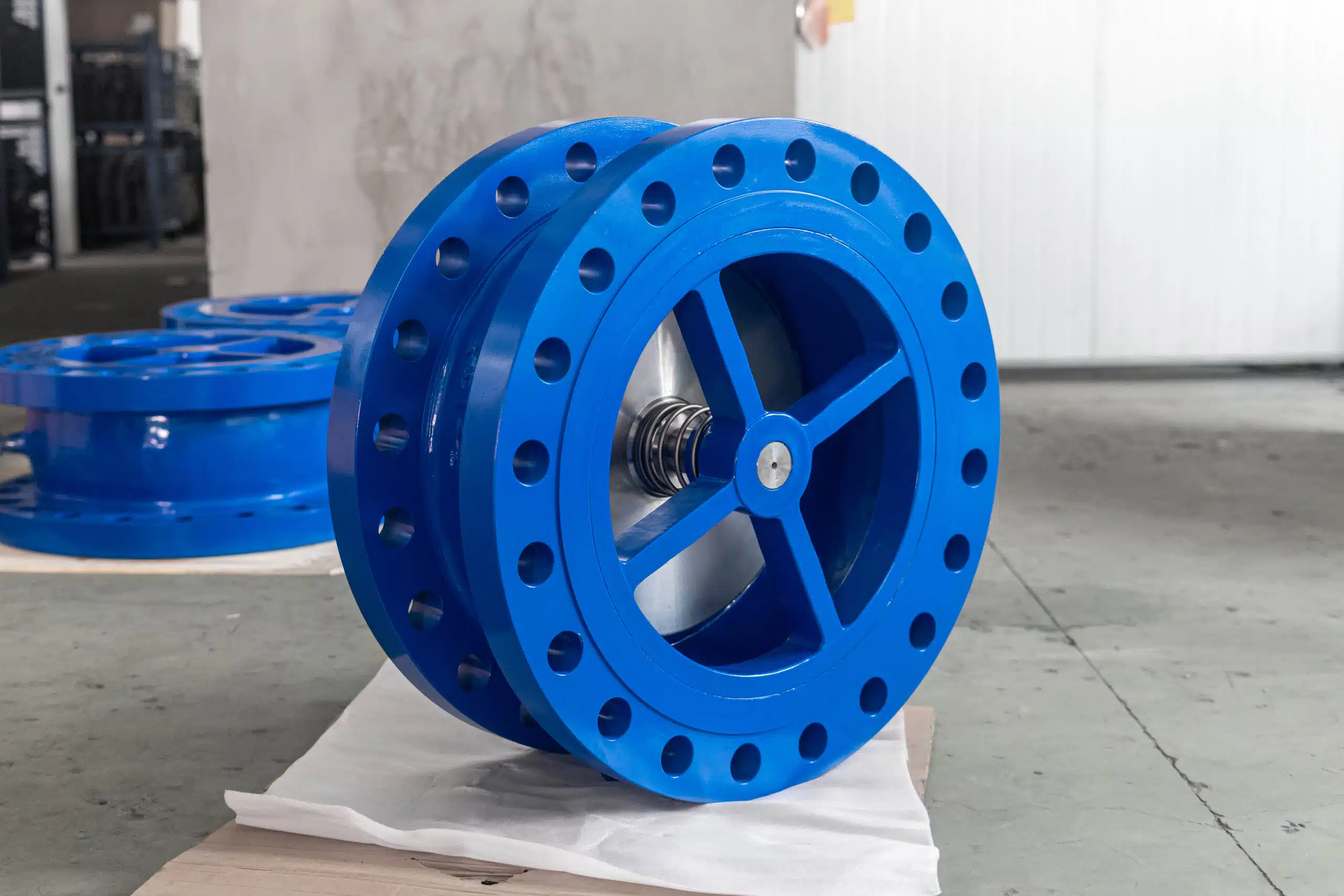 Blue silent check valve with spring-assisted internal structure