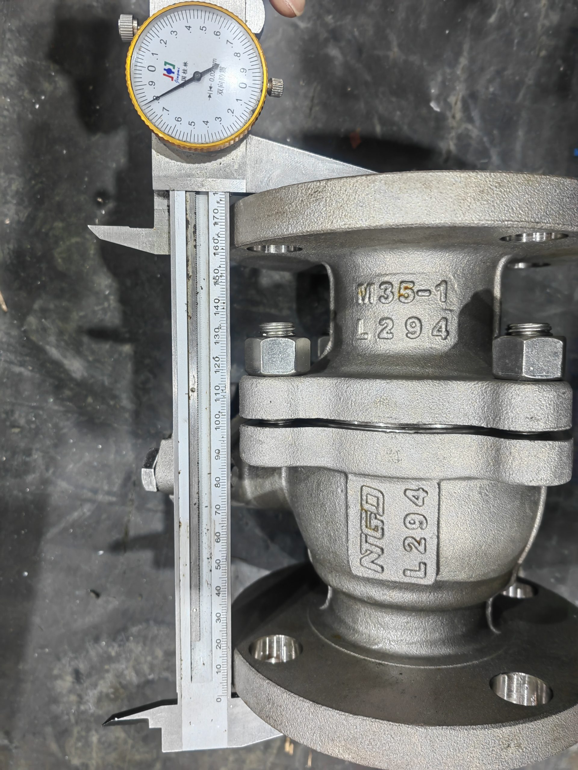 floating ball valve dimension inspection