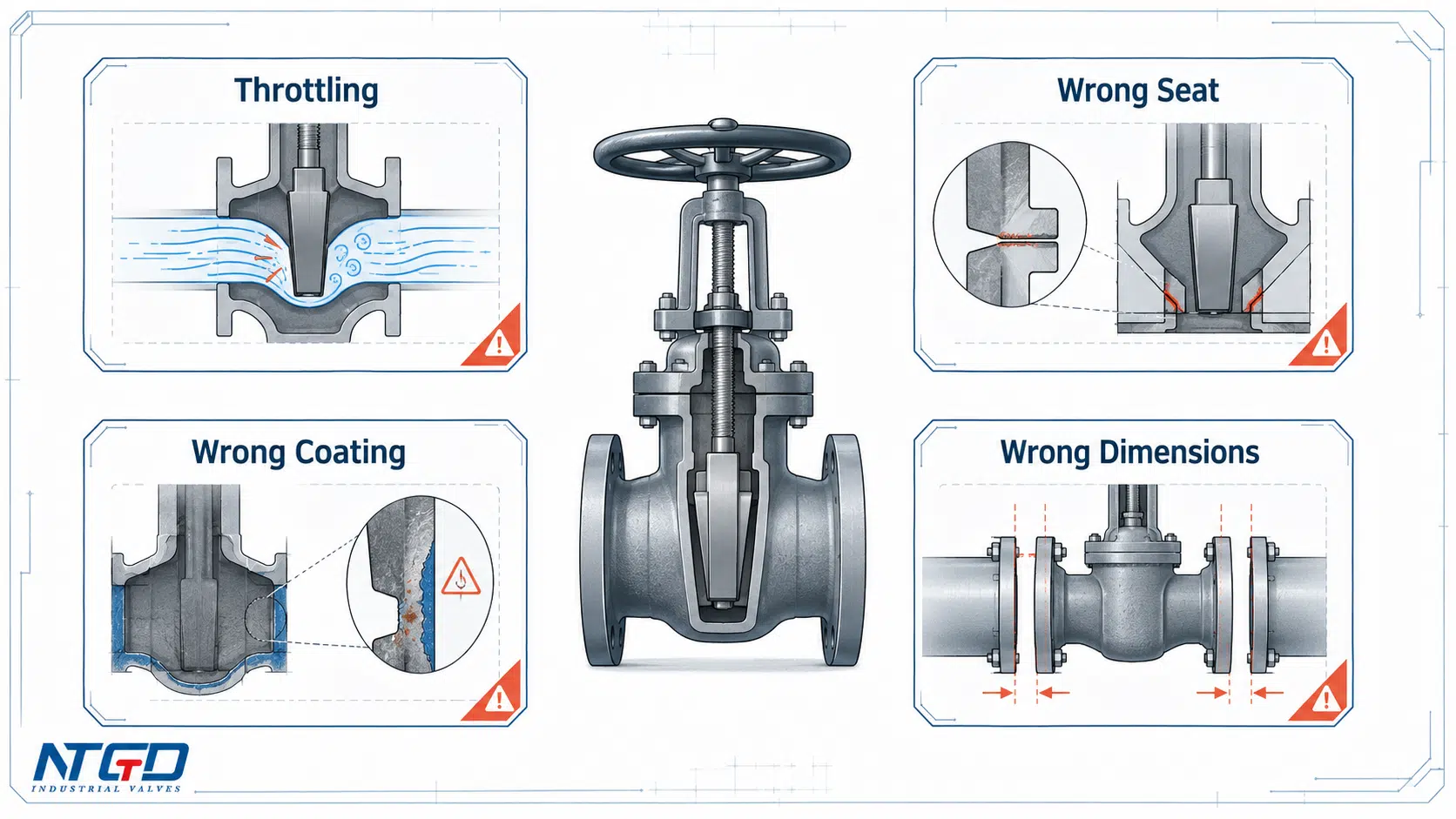Ductile iron gate valve selection risks for throttling seat coating and dimensions